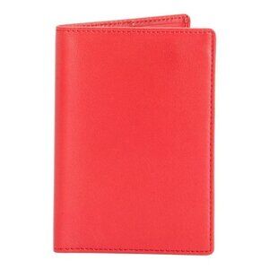 New - ROYCE LEATHER Leather Passport Case Red | O/S